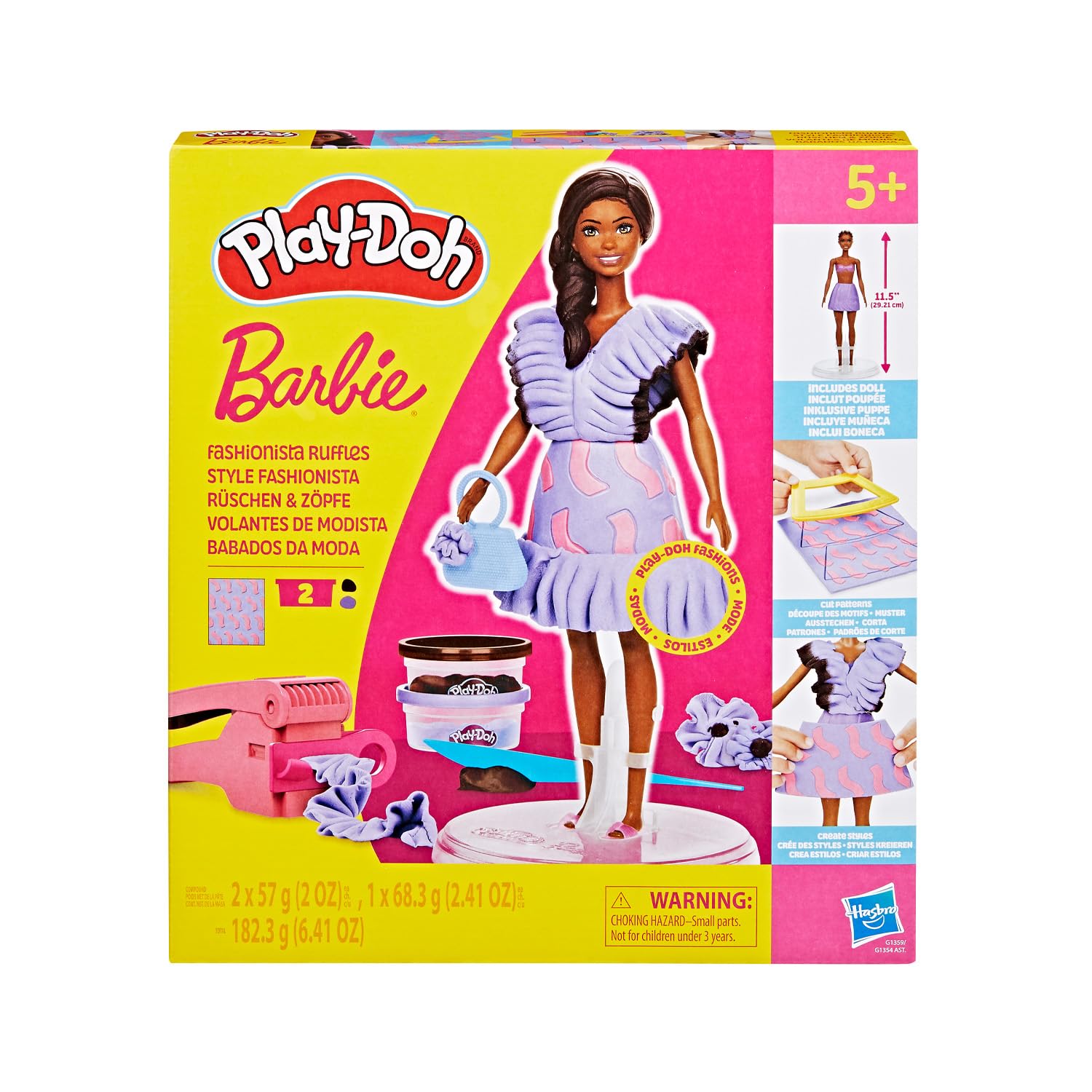 Play-Doh, Massinha de Modelar Infantil, Barbie Fashionista Ruffles